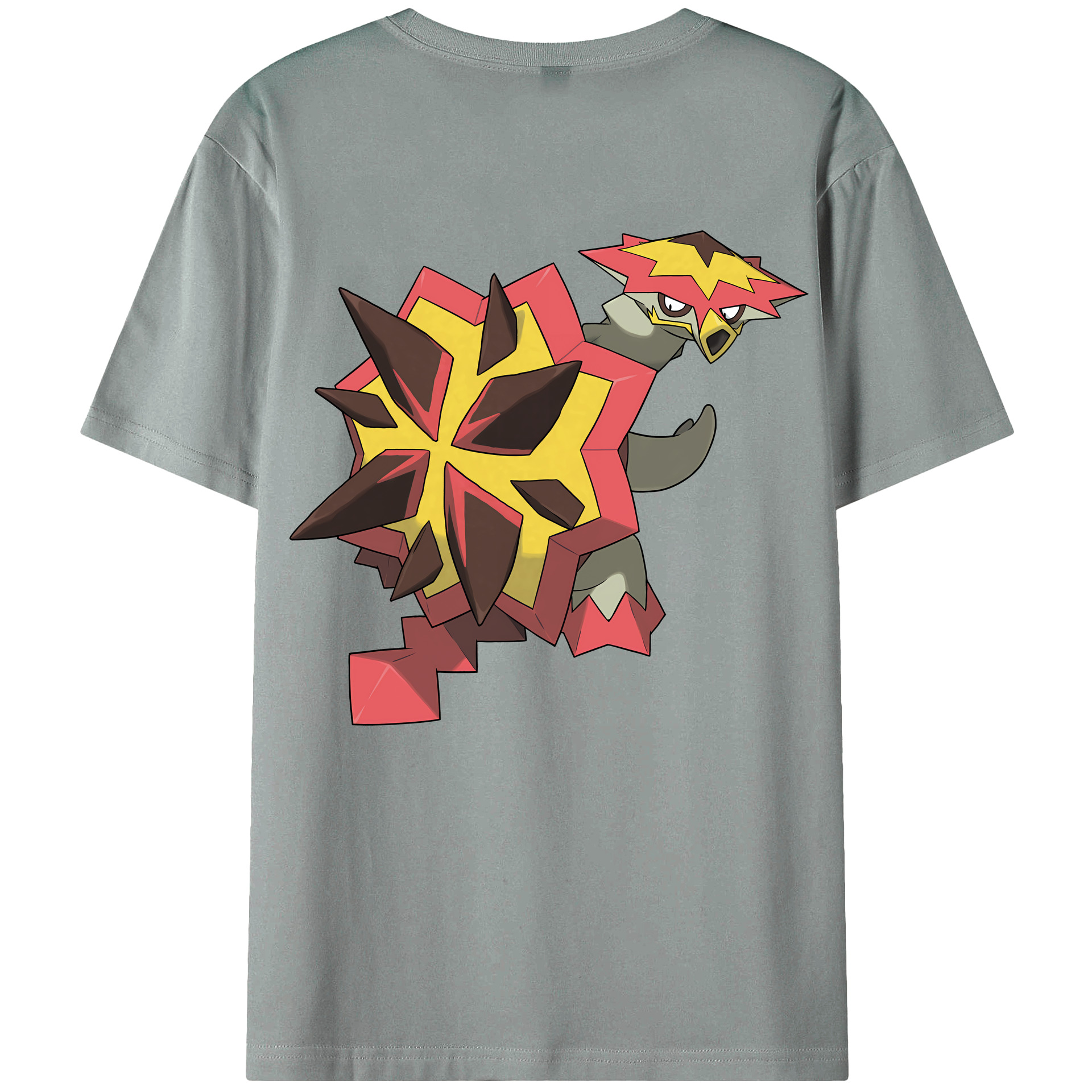 （画像用） ポケットモンスター Pokémon 綿100％ メンズ半袖Tシャツ（バックプリント） 通気性